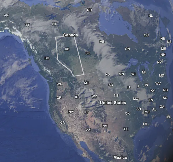 Mapa de Alberta